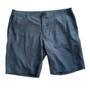 O'Neill Gray Striped Crossover Hybrid Boardshorts - Size 40